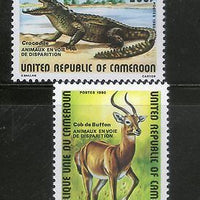 Cameroun 1980 Antelope Crocodile Wildlife Animals Reptiles Sc 478-79 MNH # 1619