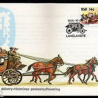 South Africa 1986 Historic Mail Coach Delivery Transport Special Cover # 7054