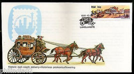 South Africa 1986 Historic Mail Coach Delivery Transport Special Cover # 7054