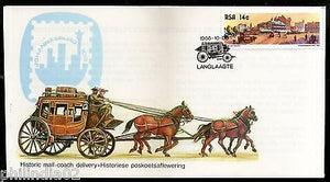 South Africa 1986 Historic Mail Coach Delivery Transport Special Cover # 7054