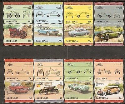 St. Lucia 1985 Motor Cars Automobile Transport 16v MNH
