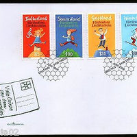 Liechtenstein 2006 Tourism Promotion Restaurant Patron Skier  Sc 1348-51 FDC # 7643