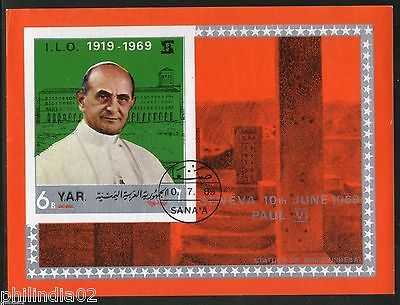 Yemen Arab Rep. Pope Paul VI Visit Geneva Religious M/s Cancelled # 13482