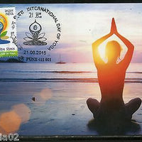 India 2015 International Day of Yoga Health Fitness Max Card # 8304