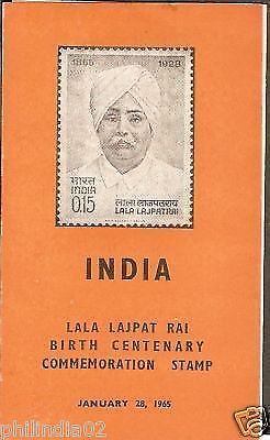 India 1965 Lal Lajpat Rai Phila-412 Cancelled Folder