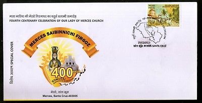 India 2013 Merces Saibinnici Firgoz Church Chritianity Special Cover # 6822