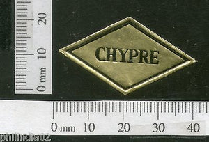 India 1950's Chypre French Print Vintage Perfume Label Multi-Colour # 1532