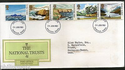 Great Britain 1981 National Trusts Paintings Art River Landscape 5v FDC # 6521