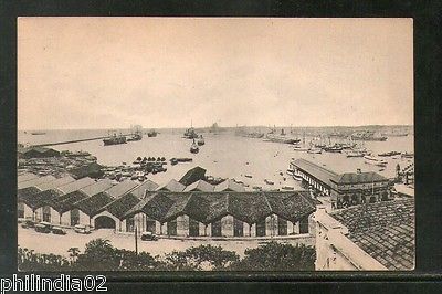 Sri Lanka Ceylon Colombo Harbour & Jetty Ships View / Picture Post Card # PC106