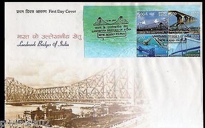 India 2007 Landmark Gandhi Bridges Mahatma Gandhi Bridge Phila-2291 Setenant FDC