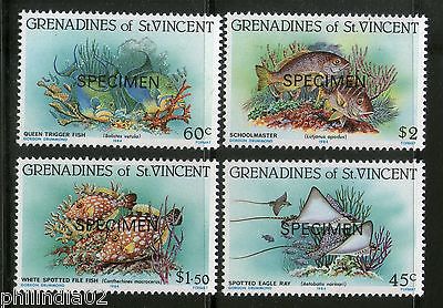 St. Vincent Grenadines 1984 Fishes Marine Life SPECIMEN Sc 399-402 MNH # 3419