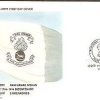 India 1996 Bicentenary 2 Grenadires Military Phila-1514 FDC