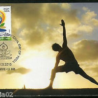 India 2015 International Day of Yoga Health Fitness Max Card # 8302