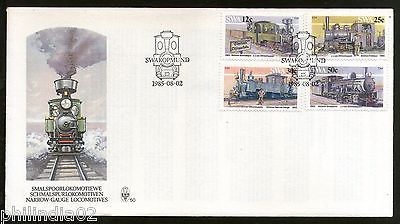 South West Africa 1985 Narrow-Gauge Locomotive Railway Line Sc 544-7 FDC # 16412