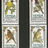 Venda 1985 Song Birds Robin Barbet Wildlife Animal Fauna Sc 116-119 MNH # 1678