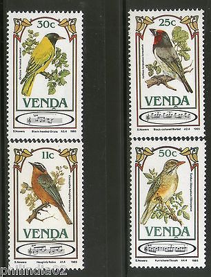 Venda 1985 Song Birds Robin Barbet Wildlife Animal Fauna Sc 116-119 MNH # 1678