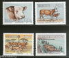 Namibia 1993 Simmentaler Cattle Cow Calf Bull Pet Animals Sc 730-33 MNH # 2591