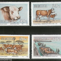 Namibia 1993 Simmentaler Cattle Cow Calf Bull Pet Animals Sc 730-33 MNH # 2591