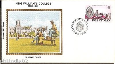 Isle of Man 1983 William's College Colorano Silk Cover # 13300