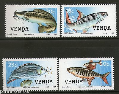 Venda 1987 Freshwater Fish Marine Life Animals Fauna Sc 169-72 MNH # 3575