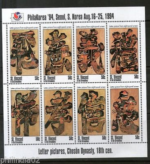 St. Vincent 1994 Letter Paintings Choson Dynasty SPECIMEN Sc 2113 MNH # 8268