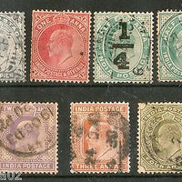 India 1902-11 King Edwaed 7 Diff Good Used Stamps Watermark unckecked # 3478