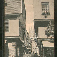 Great Britain 1923 Canterbury Mercery Lane Architecture View Post Card Used # 62