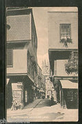 Great Britain 1923 Canterbury Mercery Lane Architecture View Post Card Used # 62