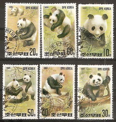 Korea 1991 Giant Panda Animals Wild-life 6v Cancelled # 7540