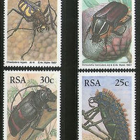 South Africa 1986 Maltese Cross Insects Beetles Wildlife Sc 678-81 MNH # 4283
