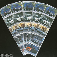 Tajikistan 1998 Car Automobile Transports Setenant Cancelled x5 # 5386