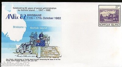 Norfolk Is. Celebrate 35 Years Postal Adimistrat Postal Stationery Envelope Mint