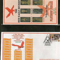 India 2014 Infantry Division Red Eagle Military Coat of Arms APO Cover #18329B