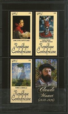 Central African Republic 2011 Painting by Claude Monet Art Sc 1655 M/s MNH #5151