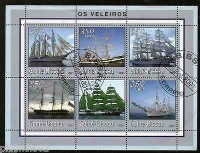 Guinea Bissau 2001 Sailing Ship Transport M/s Sheetlet Cancelled # 8058