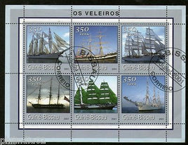 Guinea Bissau 2001 Sailing Ship Transport M/s Sheetlet Cancelled # 8058