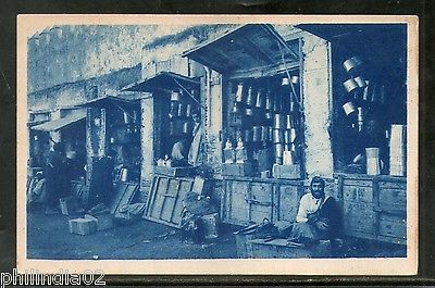 Morocco Meknes Street Seller Shops View / Picture Post Card # PC104