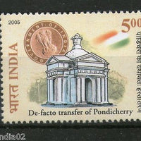 India 2005 De Facto Transfer Pondicherry Phila-2161 MNH