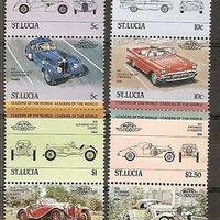 St. Lucia 1985 Motor Cars Automobile Transport 8v MNH # 3283