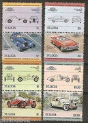 St. Lucia 1985 Motor Cars Automobile Transport 8v MNH # 3283