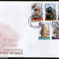 Papua New Guinea 2003 Clay Pots Pottery Handicraft Art Sc 1053-57 FDC # 9330