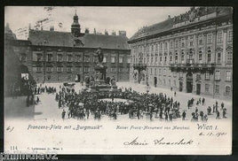 Austria 1901 Kaiser Franz Monument Wien Vienna Vintage Picture Post Card #PC19