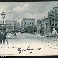 Austria 1901 Opera House Wien Vienna Vintage Picture Post Card to France # PC16