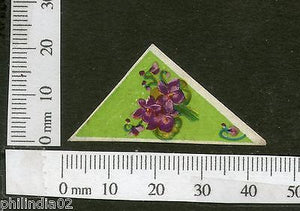 India 1950's Blank Flower French Print Vintage Perfume Label Multi-Colour # 3514