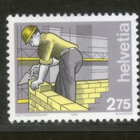 Switzerland 1989 Industry Bricklayer Architecture 1v MNH # 3439