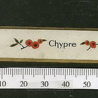 India 1950's Chypre French Print Vintage Perfume Label Multi-Colour # 4109