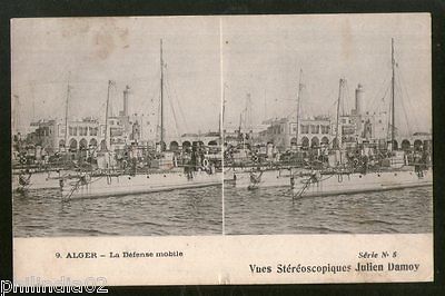 Algeria 1905 Algiers The Mobile Defense View Picture Post Card to France # 133