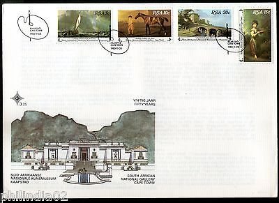 South Africa 1980 National Gallery Painting Landscape Ship Sc 538-41 FDC # 15134