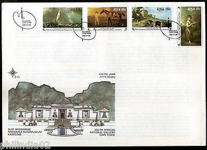 South Africa 1980 National Gallery Painting Landscape Ship Sc 538-41 FDC # 15134