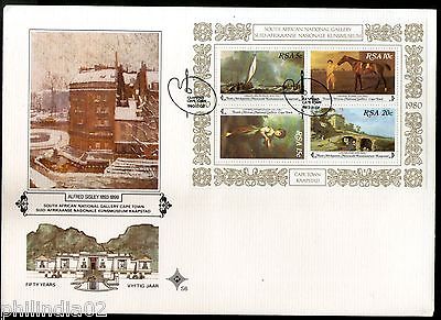 South Africa 1980 National Gallery Painting Landscape Ship Sc 541  M/s FDC # 258